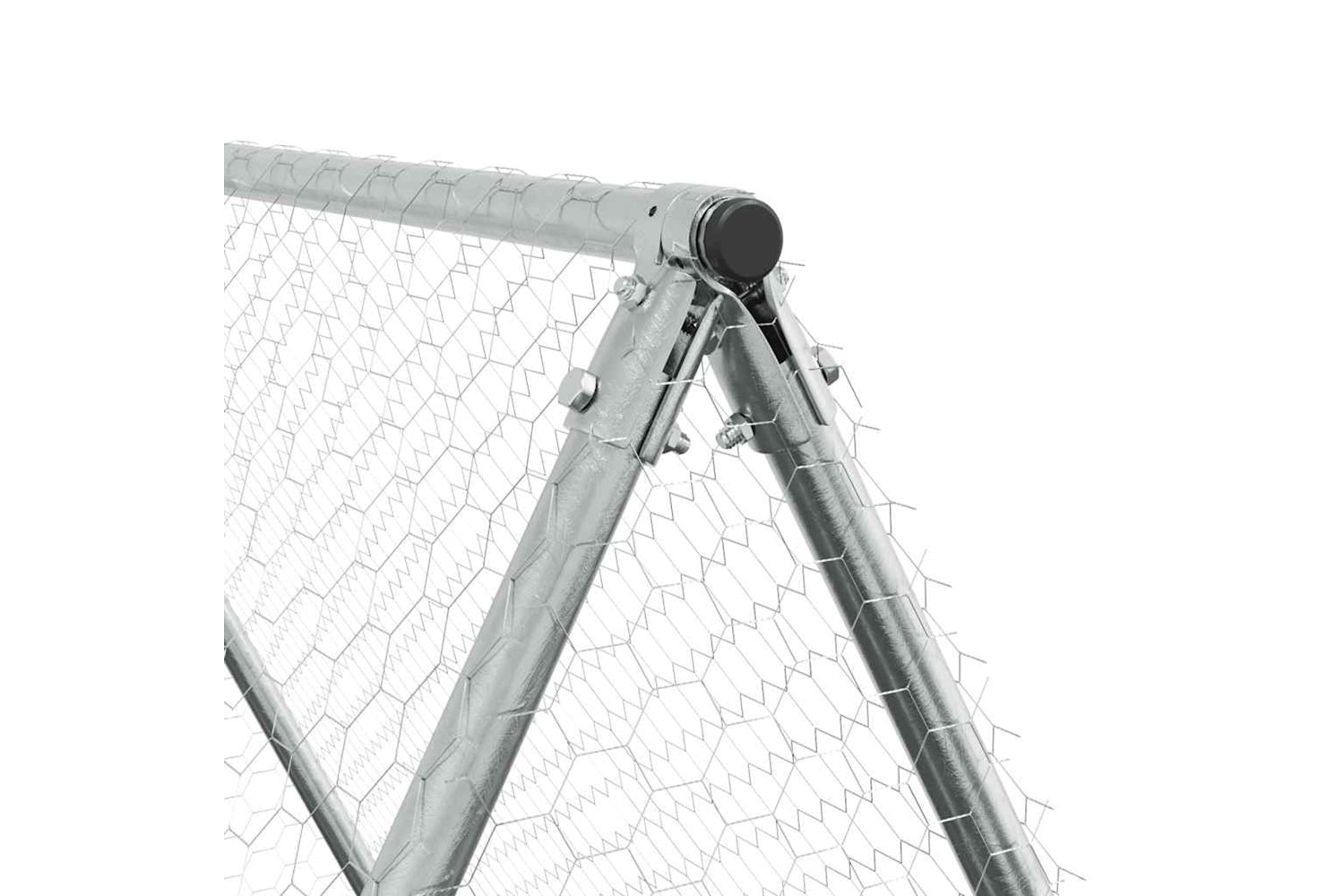 Vidaxl Chicken Cage Silver 200x100x190 Cm Galvanised Steel-8