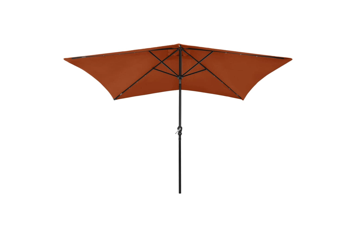 Vidaxl 313791 Parasol With Leds And Steel Pole Terracotta 2x3 M-2