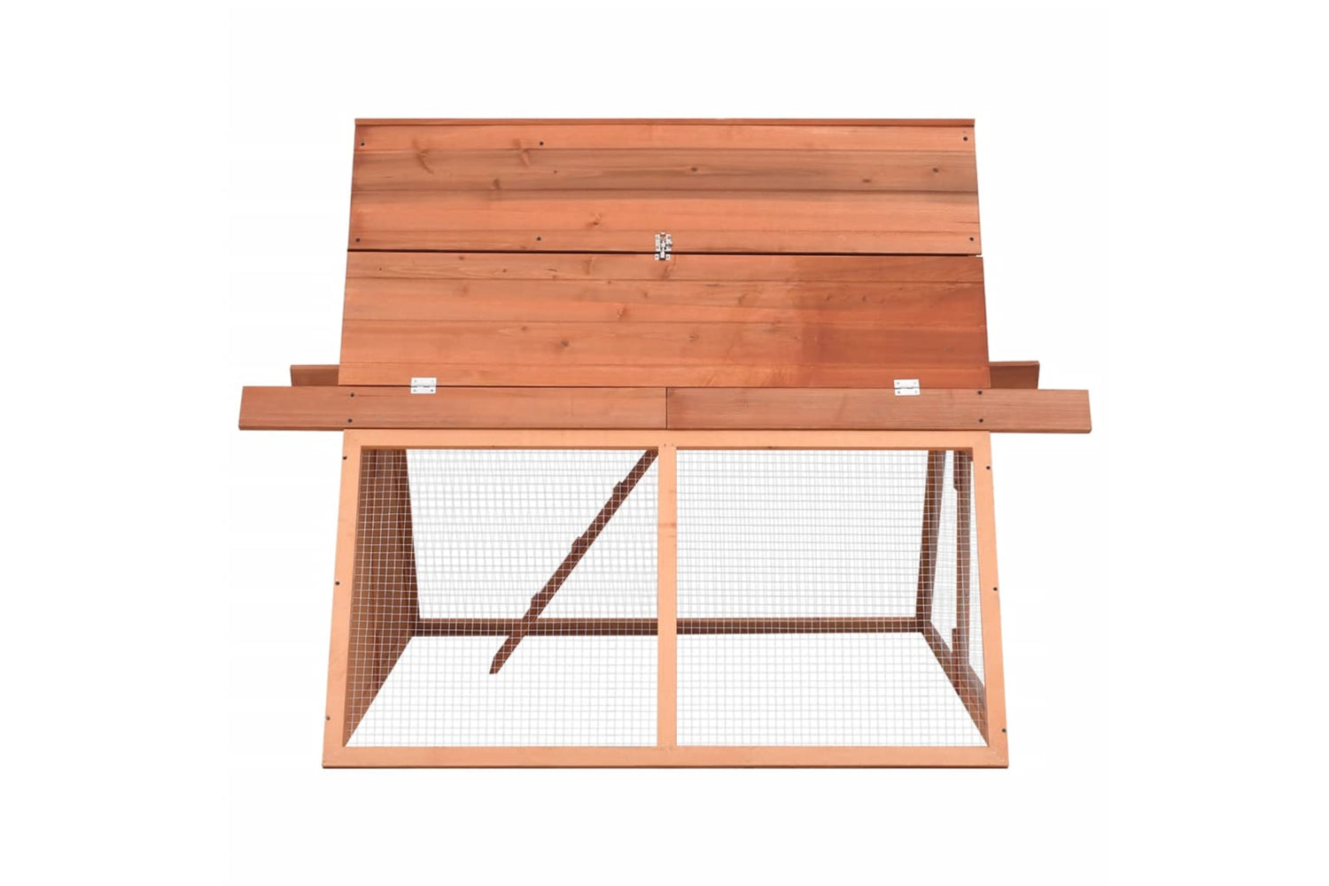 vidaXL 171458 Rabbit Hutch 152x127x109.5cm Solid Firwood-4