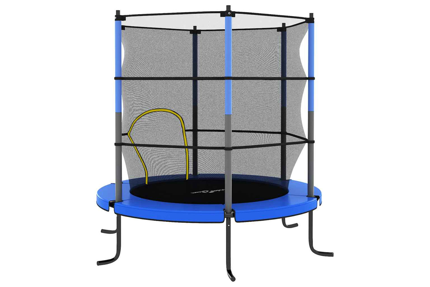 Vidaxl Trampoline With Safety Net Round 140x160 Cm Blue-4