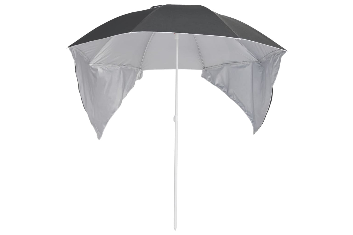 vidaXL 318839 Beach Umbrella With Side Walls Anthracite 215cm-2