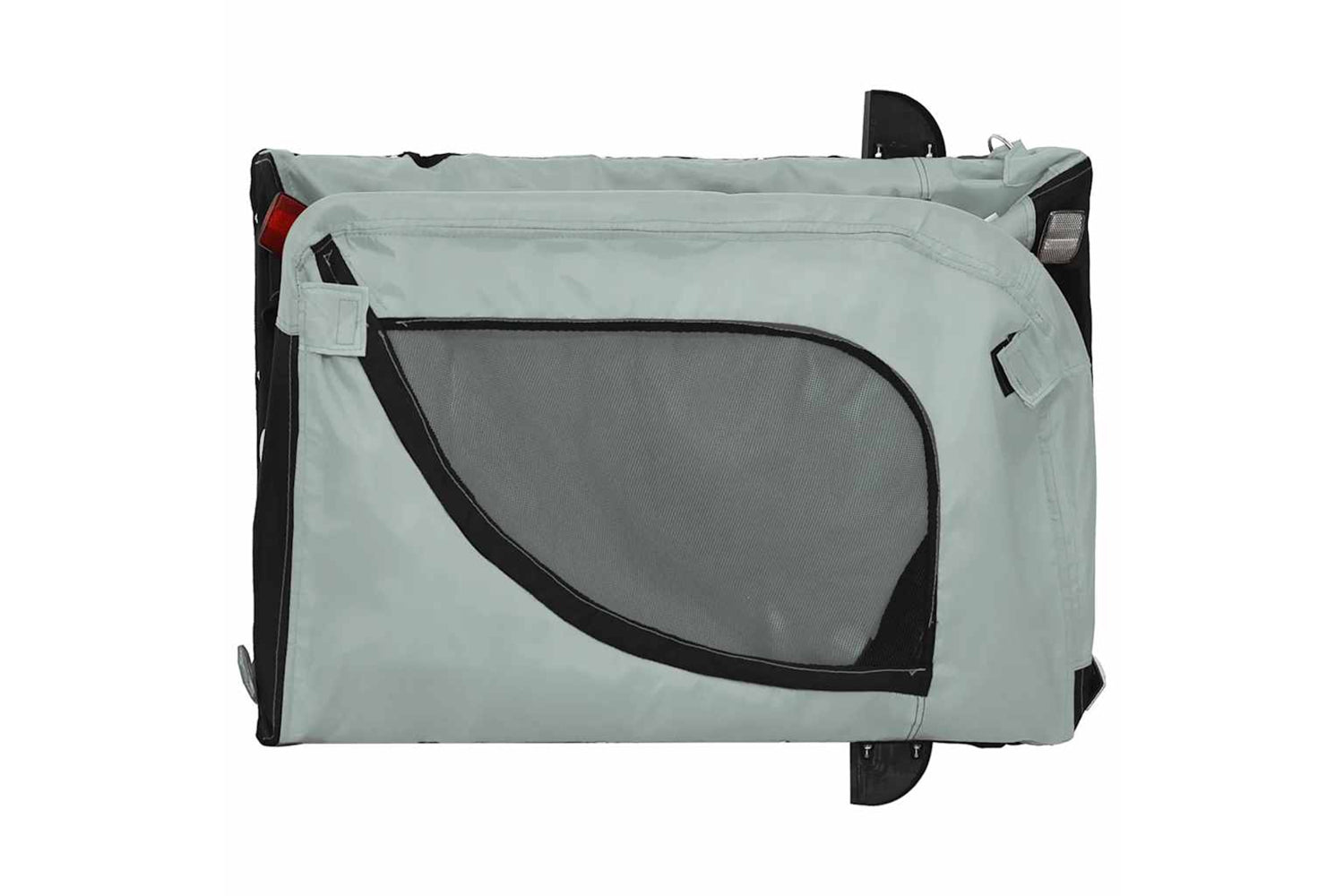 Vidaxl 94007 Pet Bike Trailer Grey And Black Oxford Fabric And Iron-7