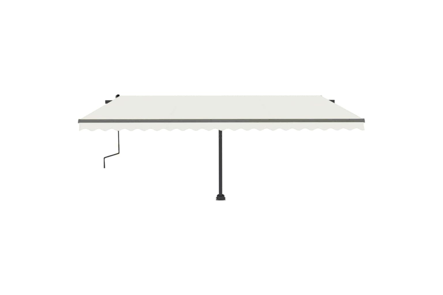 vidaXL 3069777 Freestanding Manual Retractable Awning 500x300cm Cream-4