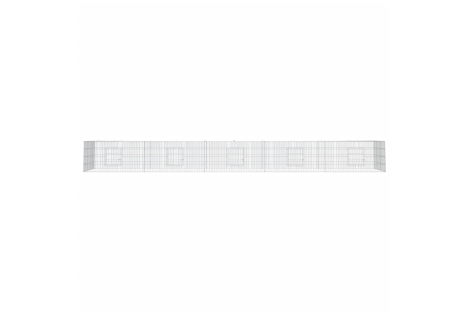 vidaXL 171566 5-panel Rabbit Cage 541x109x54cm Galvanised Iron-2