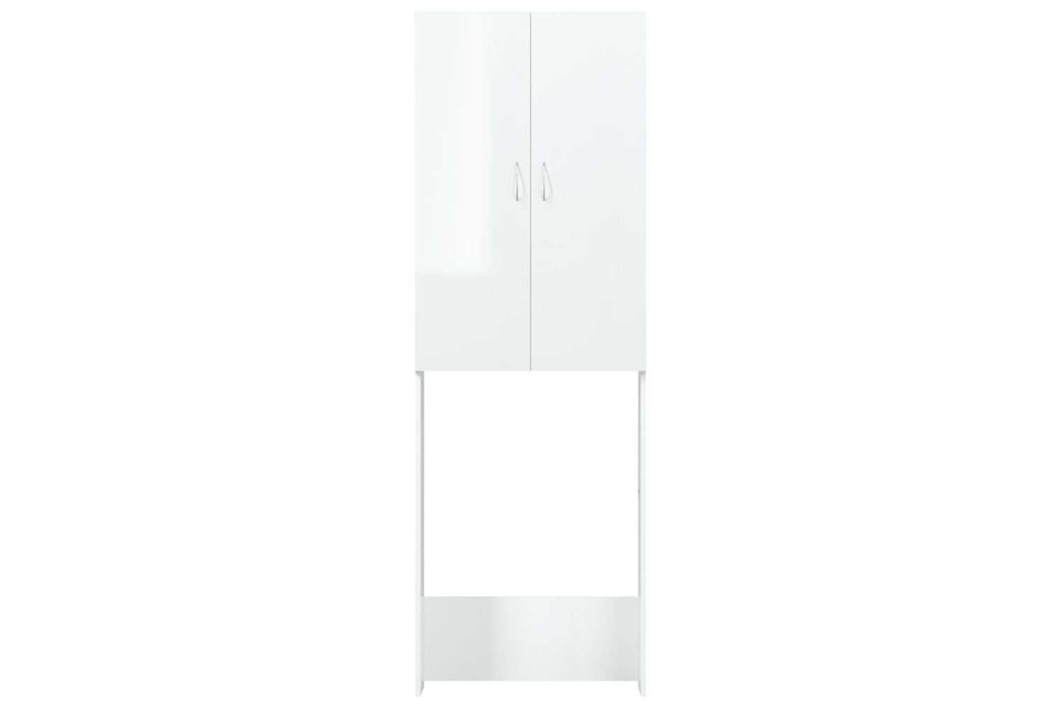 vidaXL Washing Machine Cabinet High Gloss White 64x25.5x190cm-2