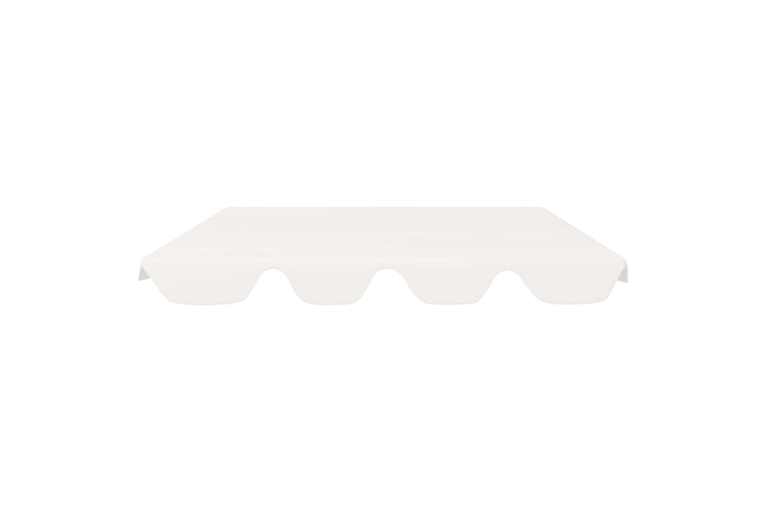 vidaXL Replacement Canopy For Garden Swing White 188/168x145/110cm-2