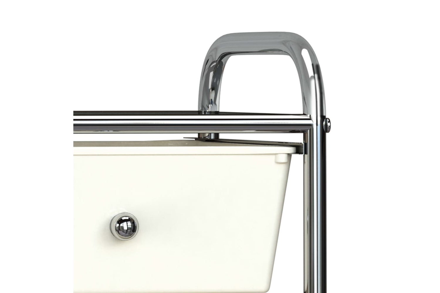Vidaxl 320399 4-drawer Mobile Storage Trolley White Plastic-5