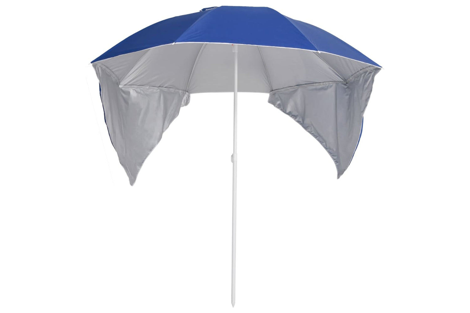 vidaXL 318837 Beach Umbrella With Side Walls Blue 215cm-2