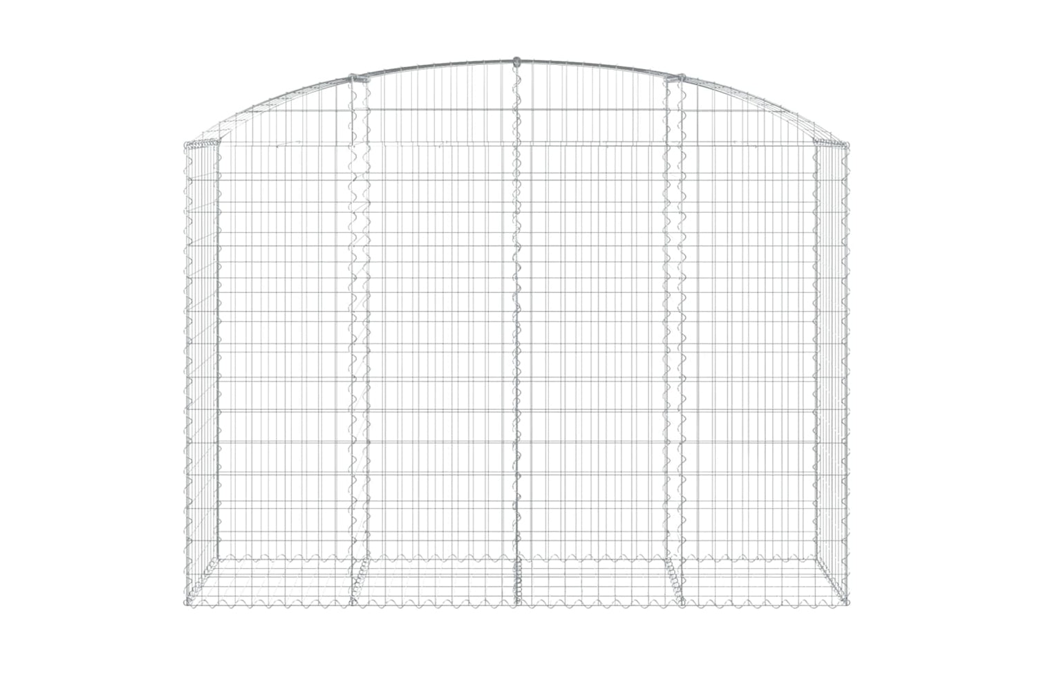 vidaXL 153477 Arched Gabion Basket 200x50x140/160cm Galvanised Iron-2