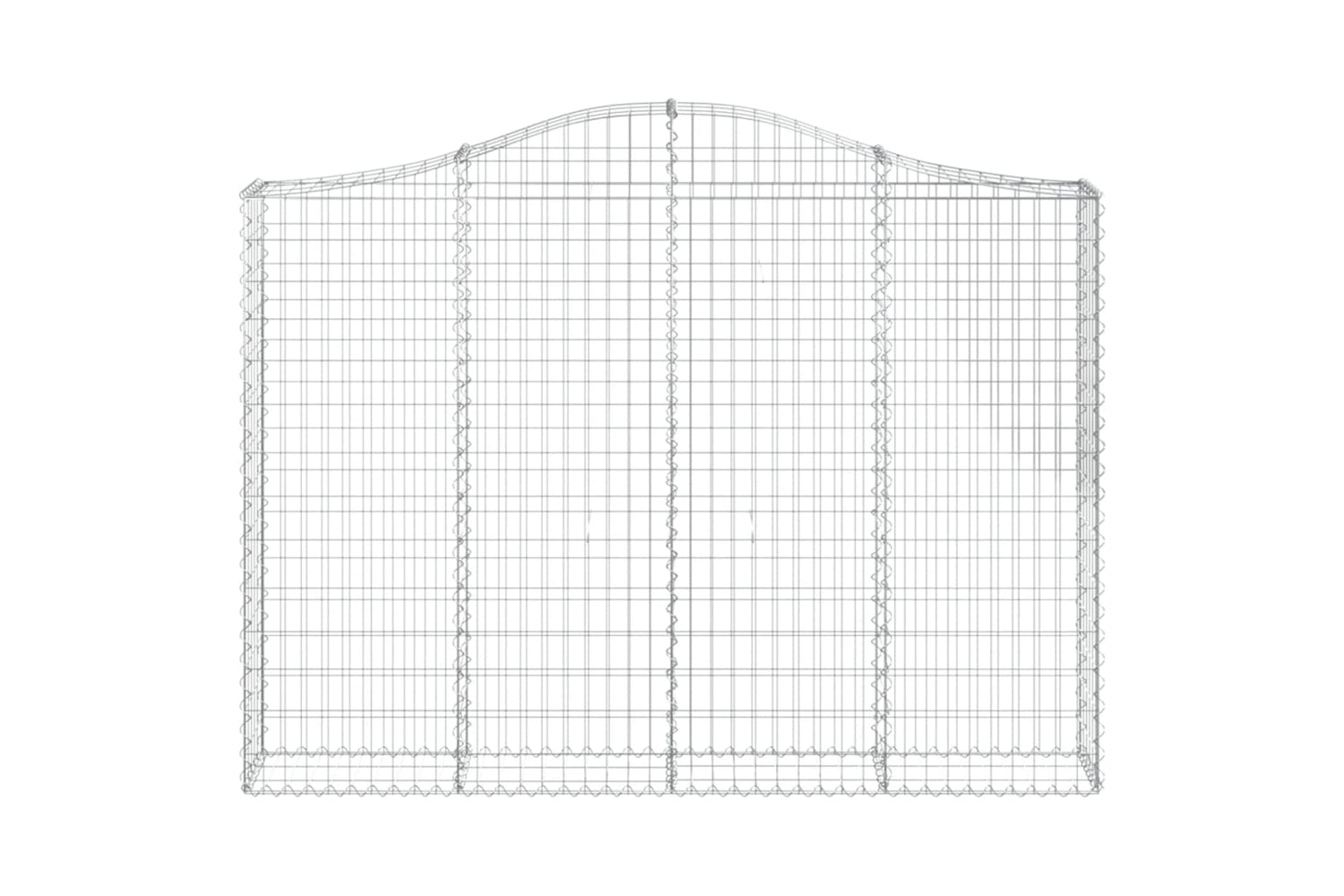 vidaXL 153387 Arched Gabion Basket 200x30x140/160cm Galvanised Iron-2