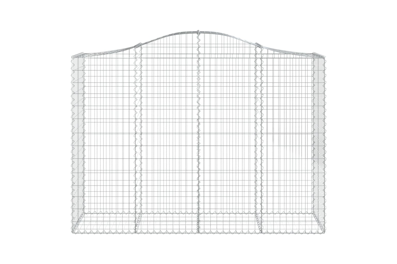 vidaXL 153397 Arched Gabion Basket 200x50x140/160cm Galvanised Iron-2
