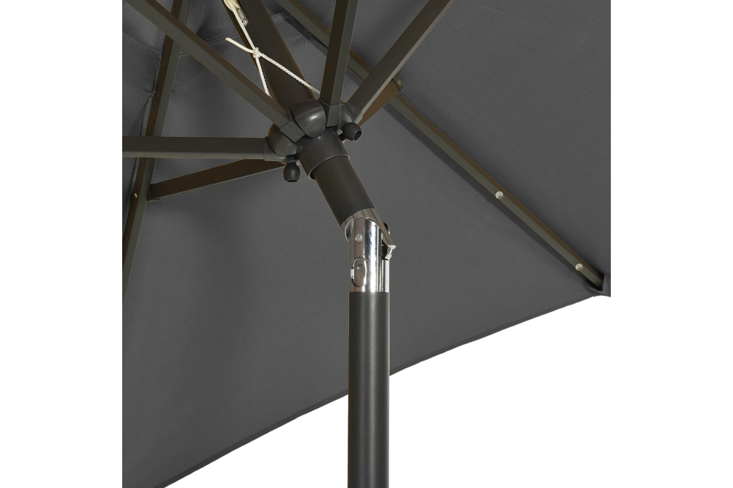 Vidaxl 313559 Parasol With Led Lights Anthracite 200x211 Cm Aluminium-6
