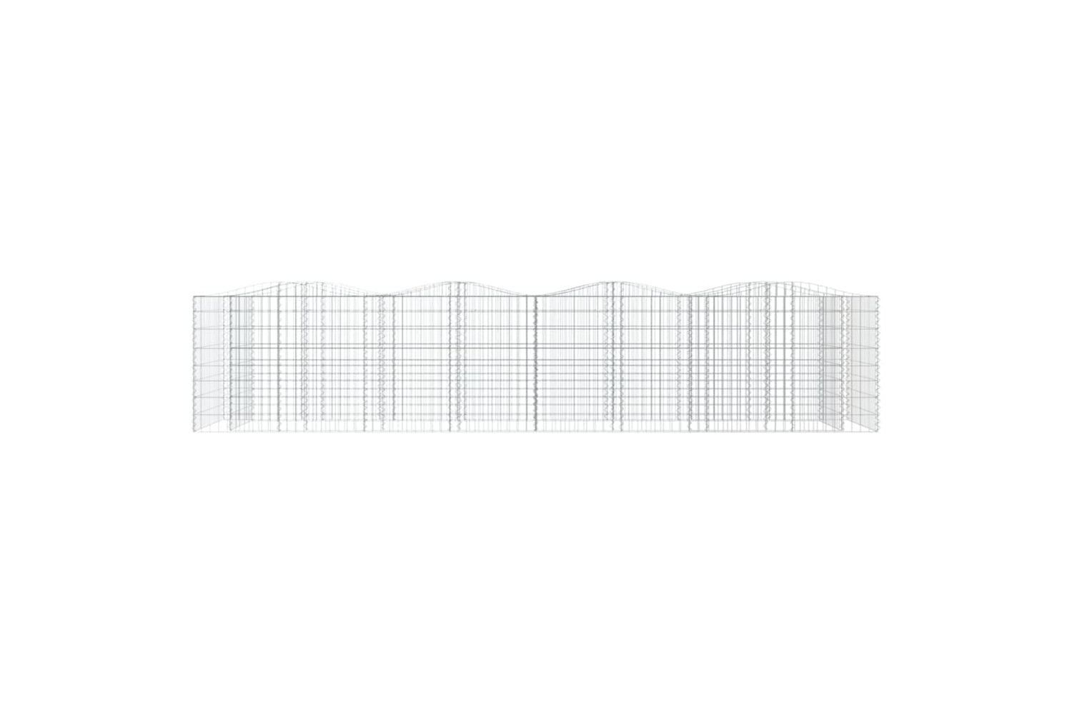 vidaXL 153555 Arched Gabion Raised Bed 400x100x100cm Galvanised Iron-2