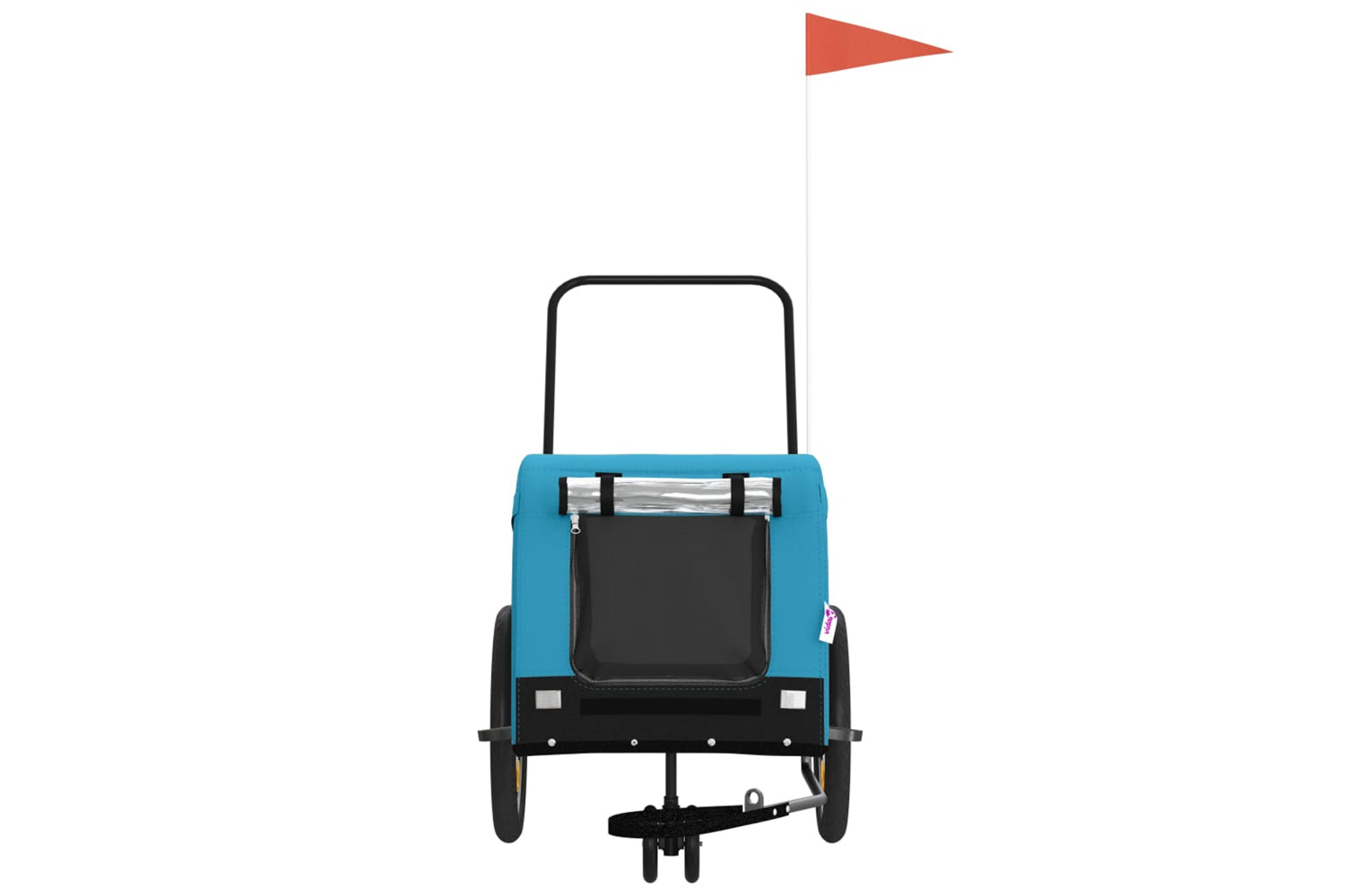 Vidaxl 94023 Pet Bike Trailer Blue And Black Oxford Fabric And Iron-2
