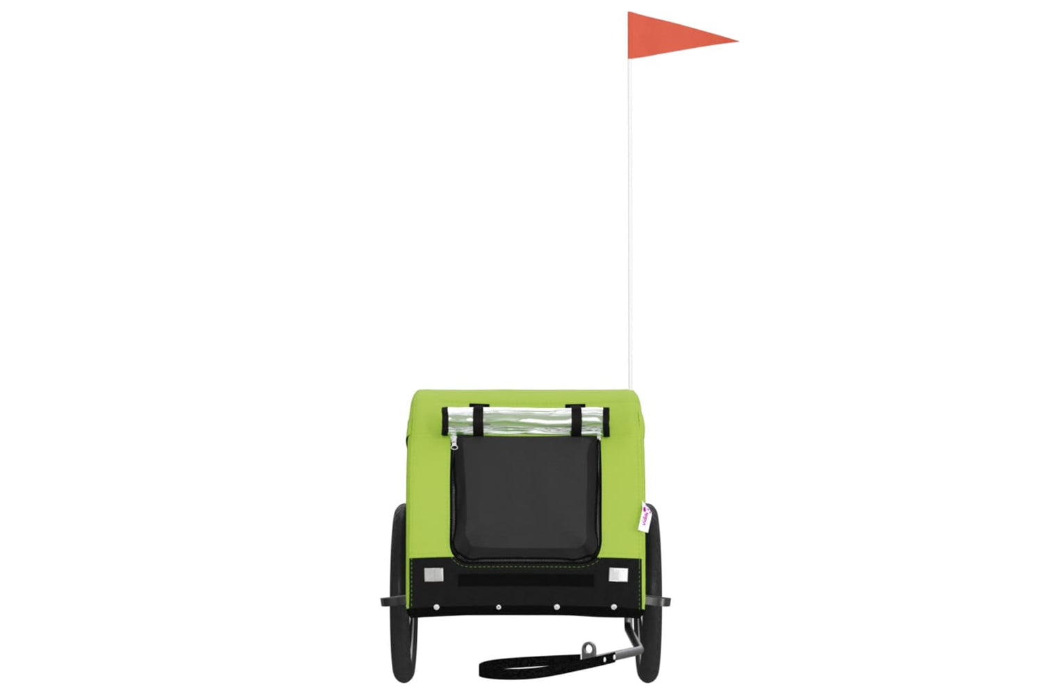 Vidaxl 94004 Pet Bike Trailer Green And Black Oxford Fabric And Iron-2