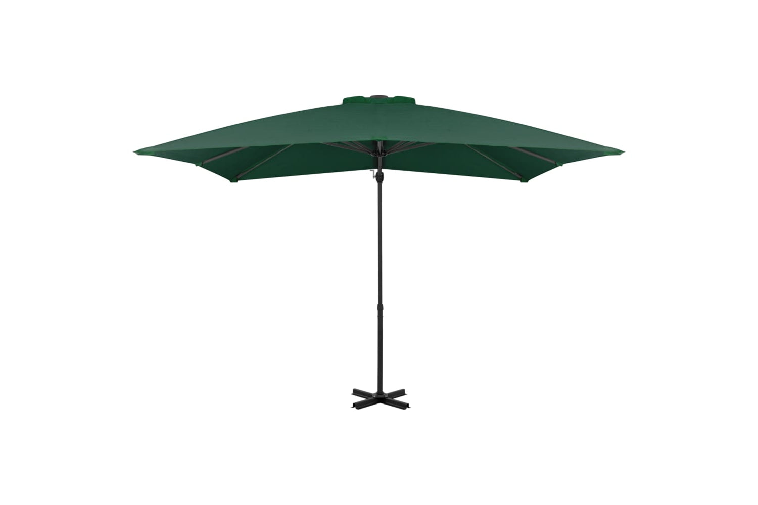 vidaXL 44617 Cantilever Umbrella With Aluminium Pole Green 250x250cm-2