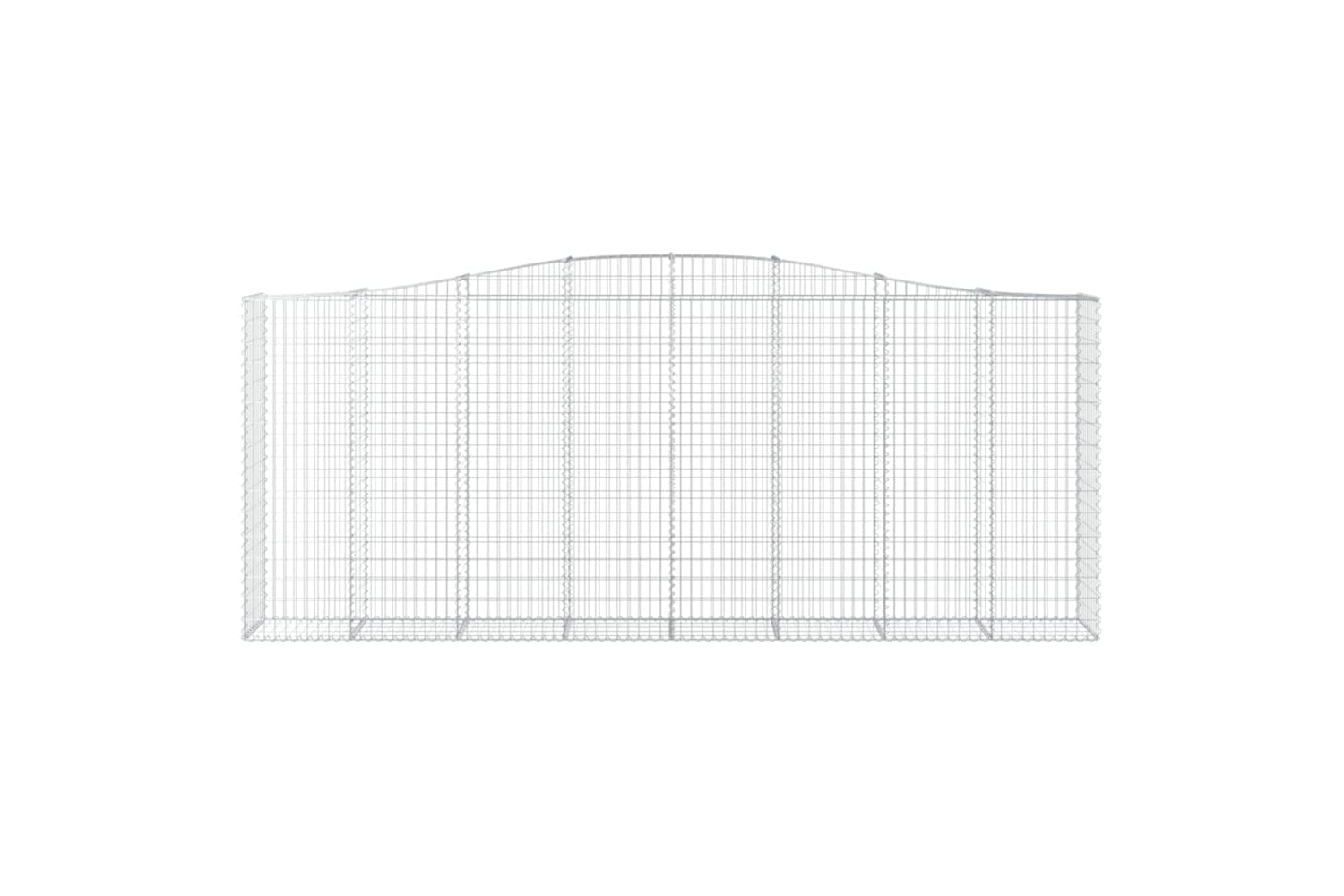 vidaXL 153418 Arched Gabion Basket 400x50x160/180cm Galvanised Iron-2