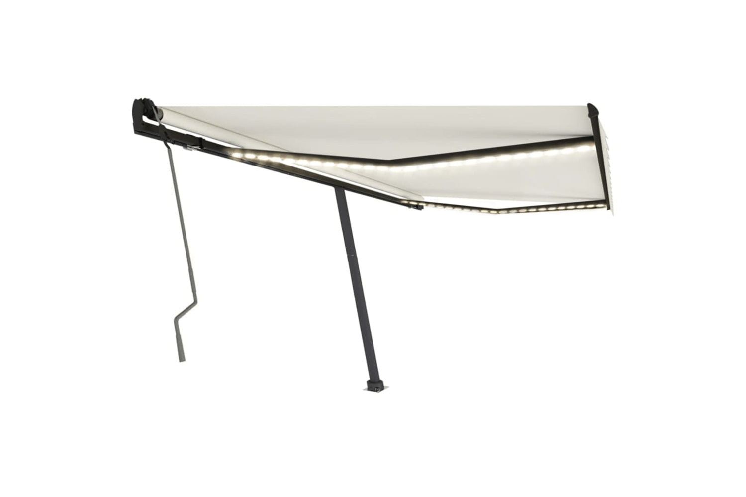 vidaXL 3069822 Manual Retractable Awning With Led 400x350cm Cream-2