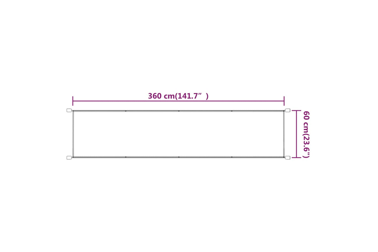 vidaXL 148445 Vertical Awning Blue 60x360cm Oxford Fabric-5