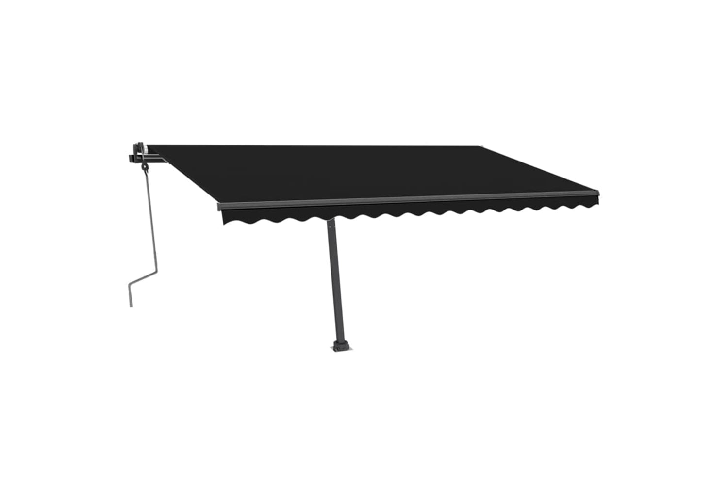 vidaXL 3069824 Manual Retractable Awning With Led 400x350cm Anthracite-2