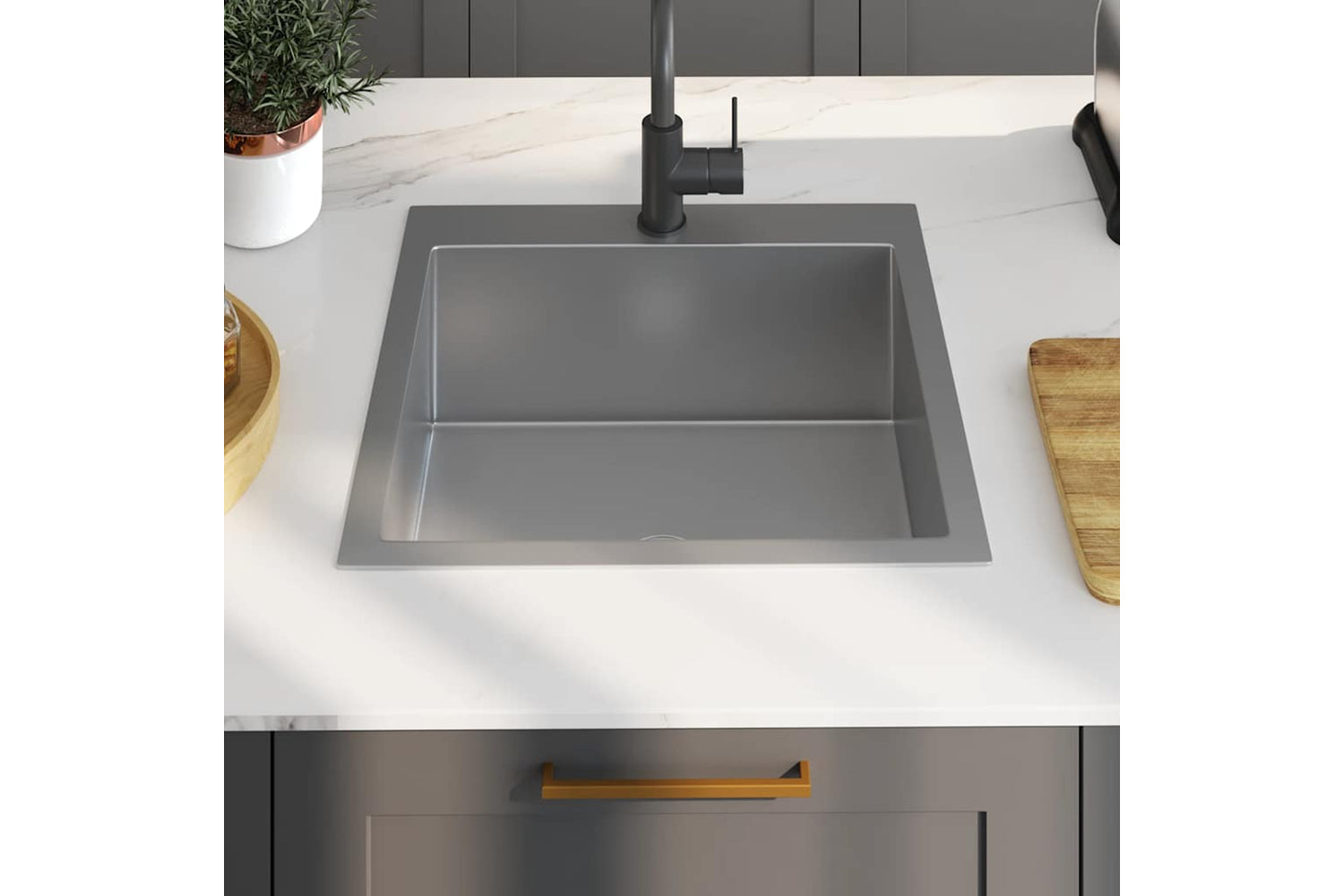 Vidaxl 51510 Handmade Kitchen Sink Stainless Steel-2