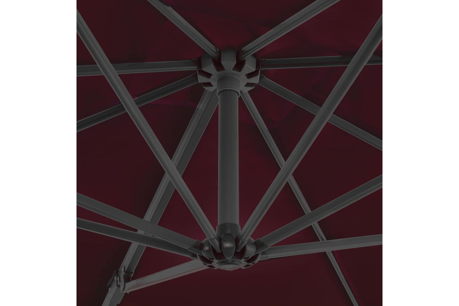 vidaXL 312304 Cantilever Umbrella With Aluminium Pole Bordeaux Red 250x250cm-5