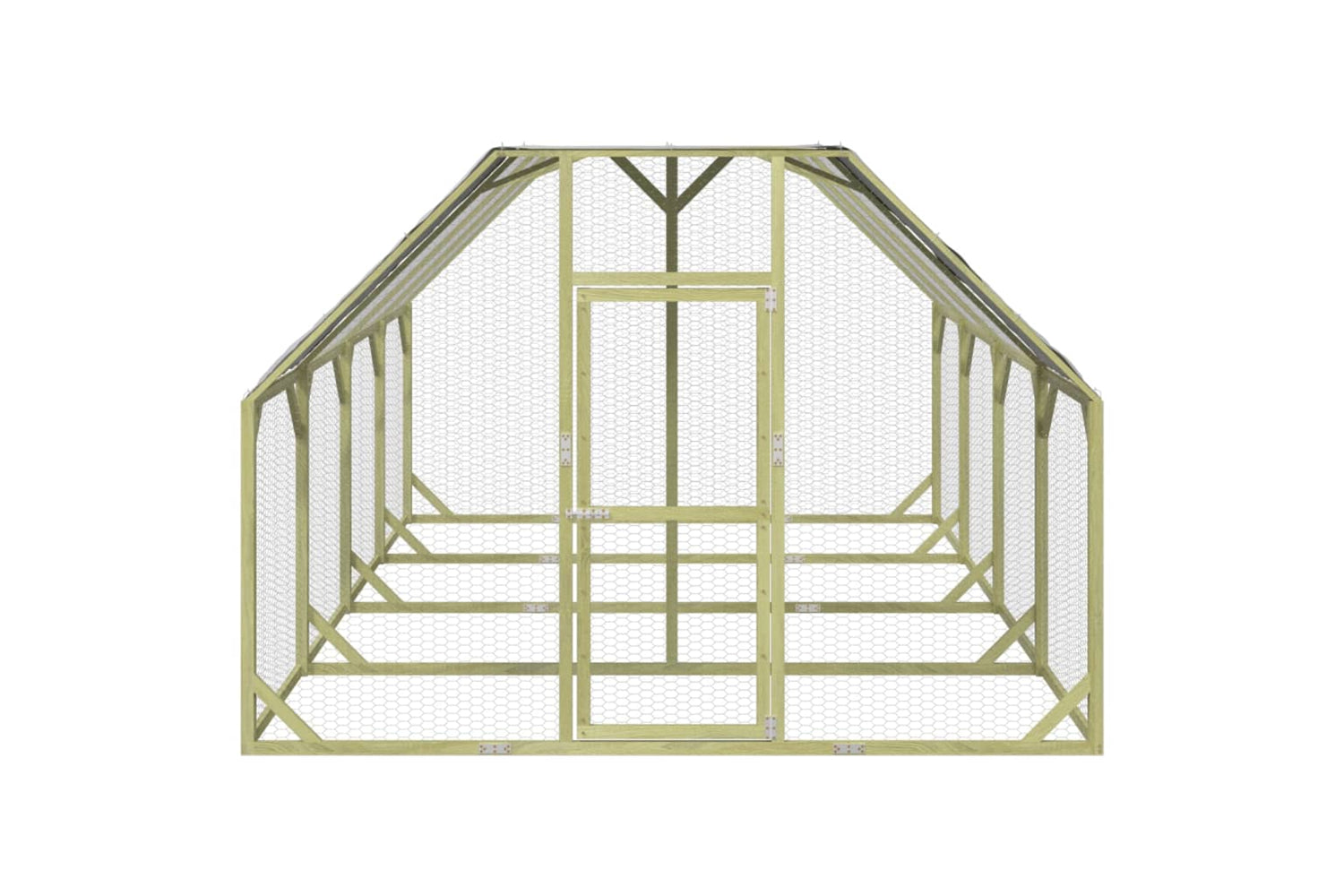 vidaXL 3102990 Chicken Coop 268x400x190cm Impregnated Solid Wood Pine-2