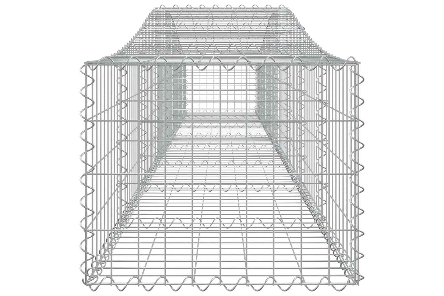 vidaXL 3145918 Arched Gabion Baskets 3 Pcs 400x50x40/60cm Galvanised Iron-4
