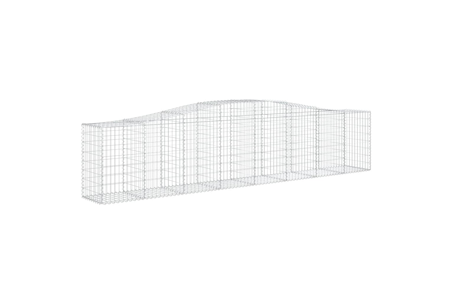 vidaXL 3145947 Arched Gabion Baskets 6 Pcs 400x50x80/100cm Galvanised Iron-2