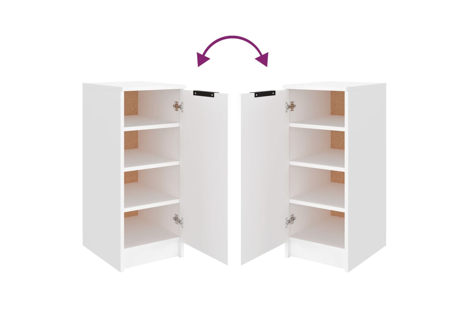 vidaXL 811412 Shoe Cabinet White 30x35x70cm Engineered Wood-7