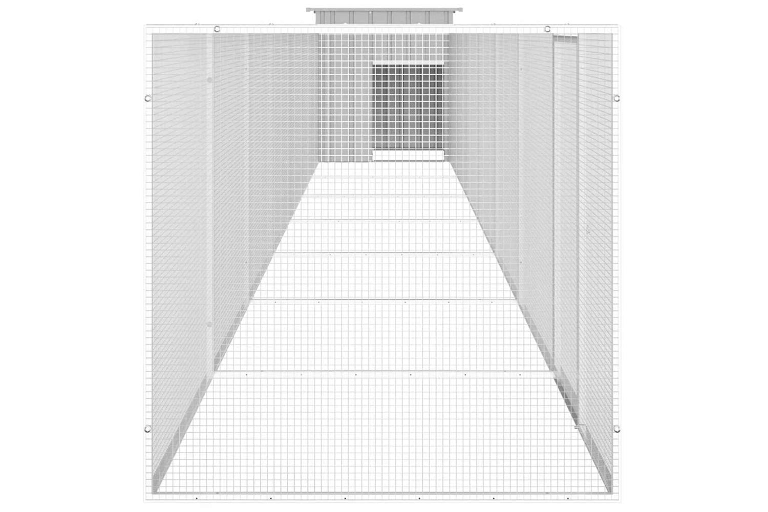 vidaXL 3106465 Chicken Cage Grey 800x91x100cm Galvanised Steel-4