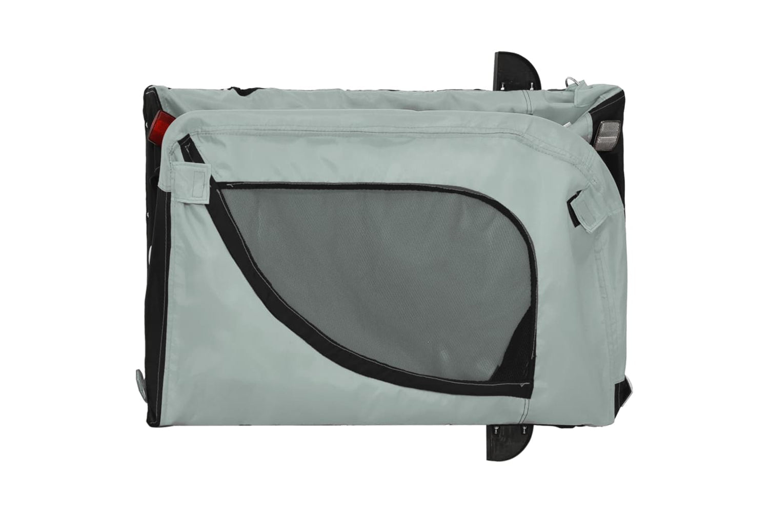 Vidaxl 93993 Pet Bike Trailer Grey And Black Oxford Fabric And Iron-7