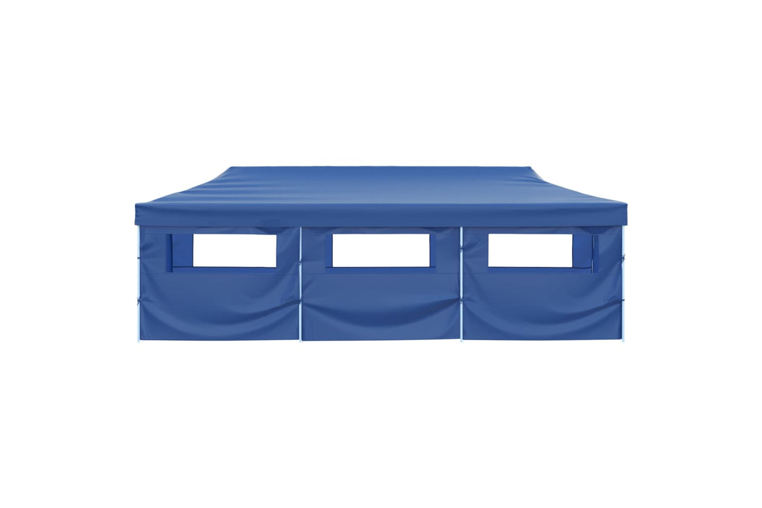 Vidaxl Folding Pop-up Party Tent With 8 Sidewalls 3x9 M Blue-3