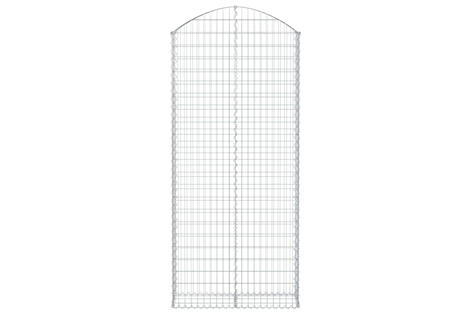 vidaXL 153431 Arched Gabion Basket 100x30x220/240cm Galvanised Iron-2