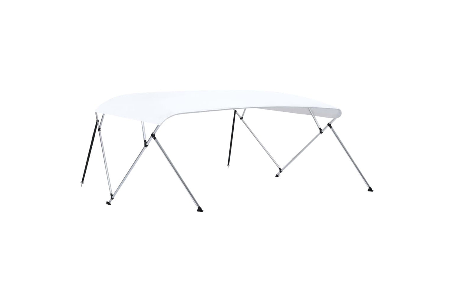 vidaXL 93140 4 Bow Bimini Top White 243x(230-244)x137cm-5