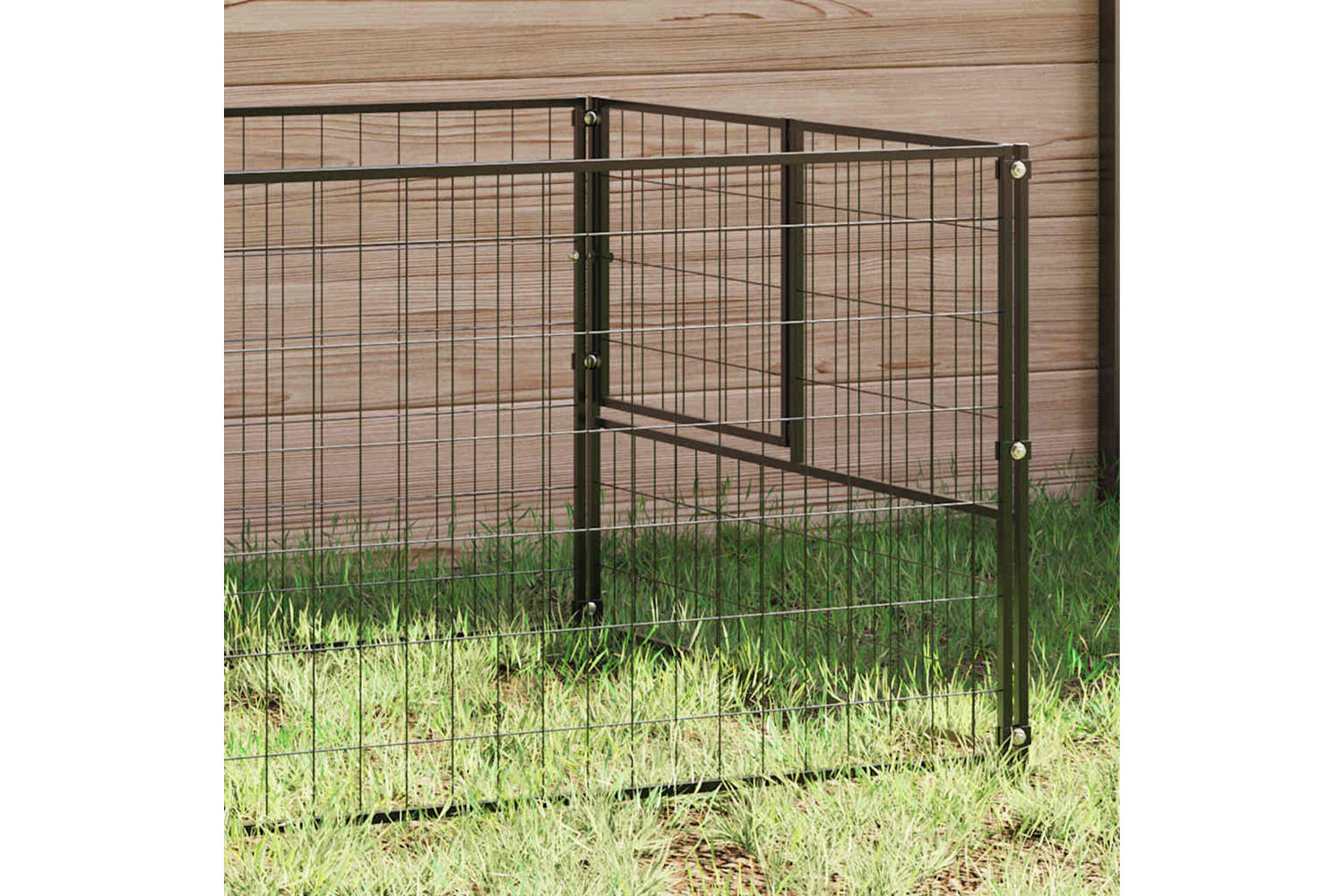 Vidaxl 3082096 Dog Kennel Black 6 M2 Steel-2