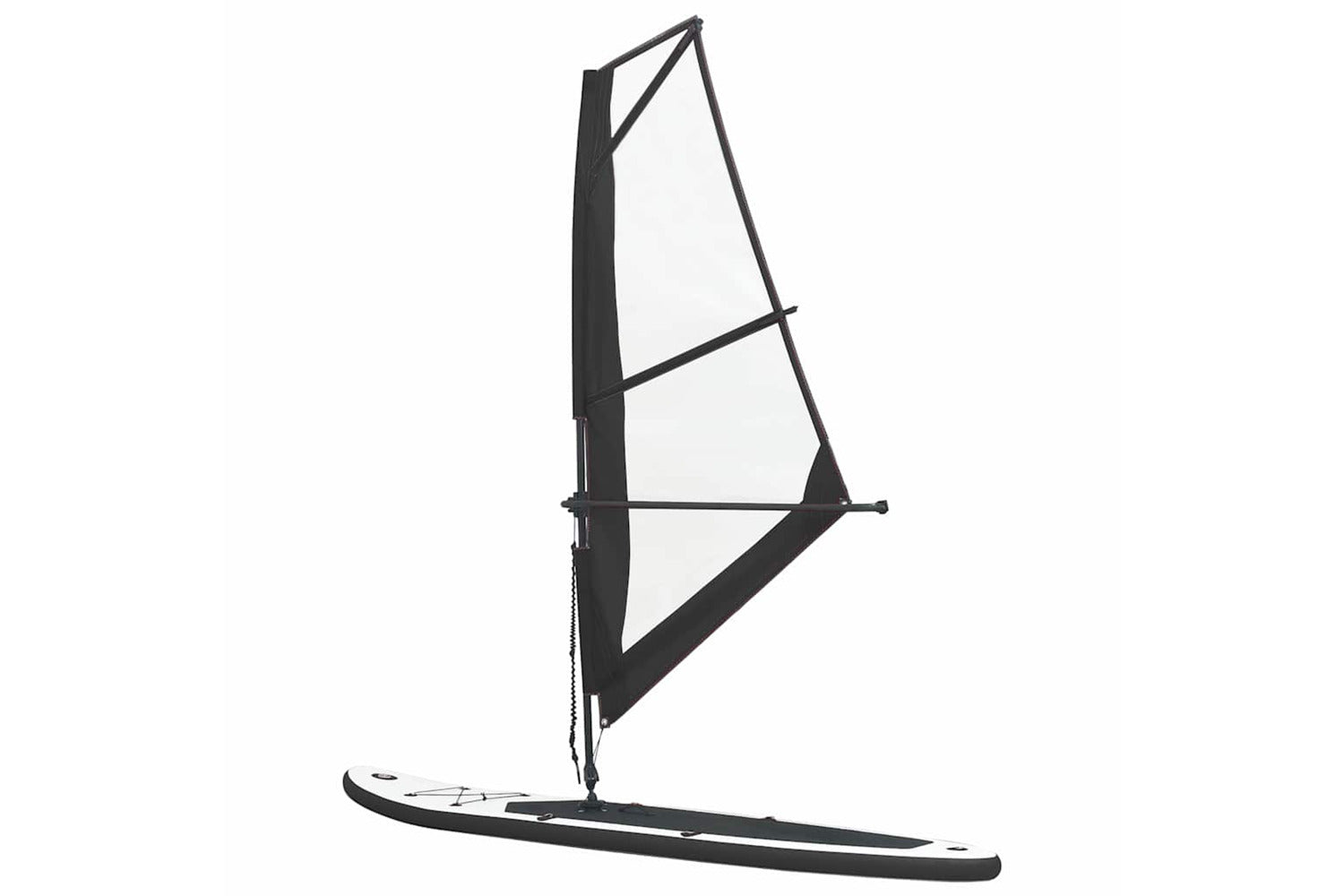 Vidaxl Inflatable Stand Up Paddleboard With Sail Set Black And White-4