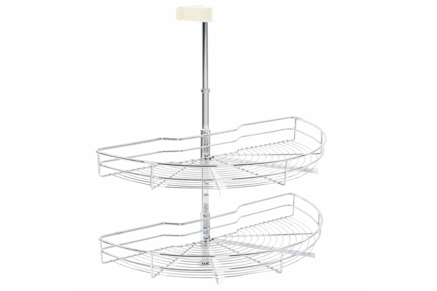 Vidaxl 2-tier Kitchen Wire Basket Silver 180 Degree 75x38x80 Cm-3