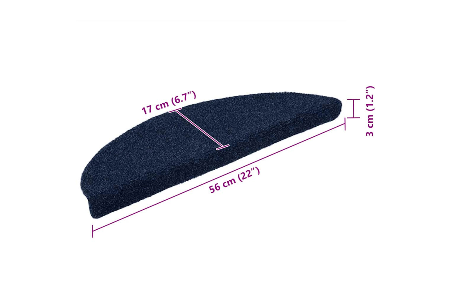 vidaXL 322356 Self-adhesive Stair Mats 15 Pcs Navy 56x17x3cm Needle Punch-8