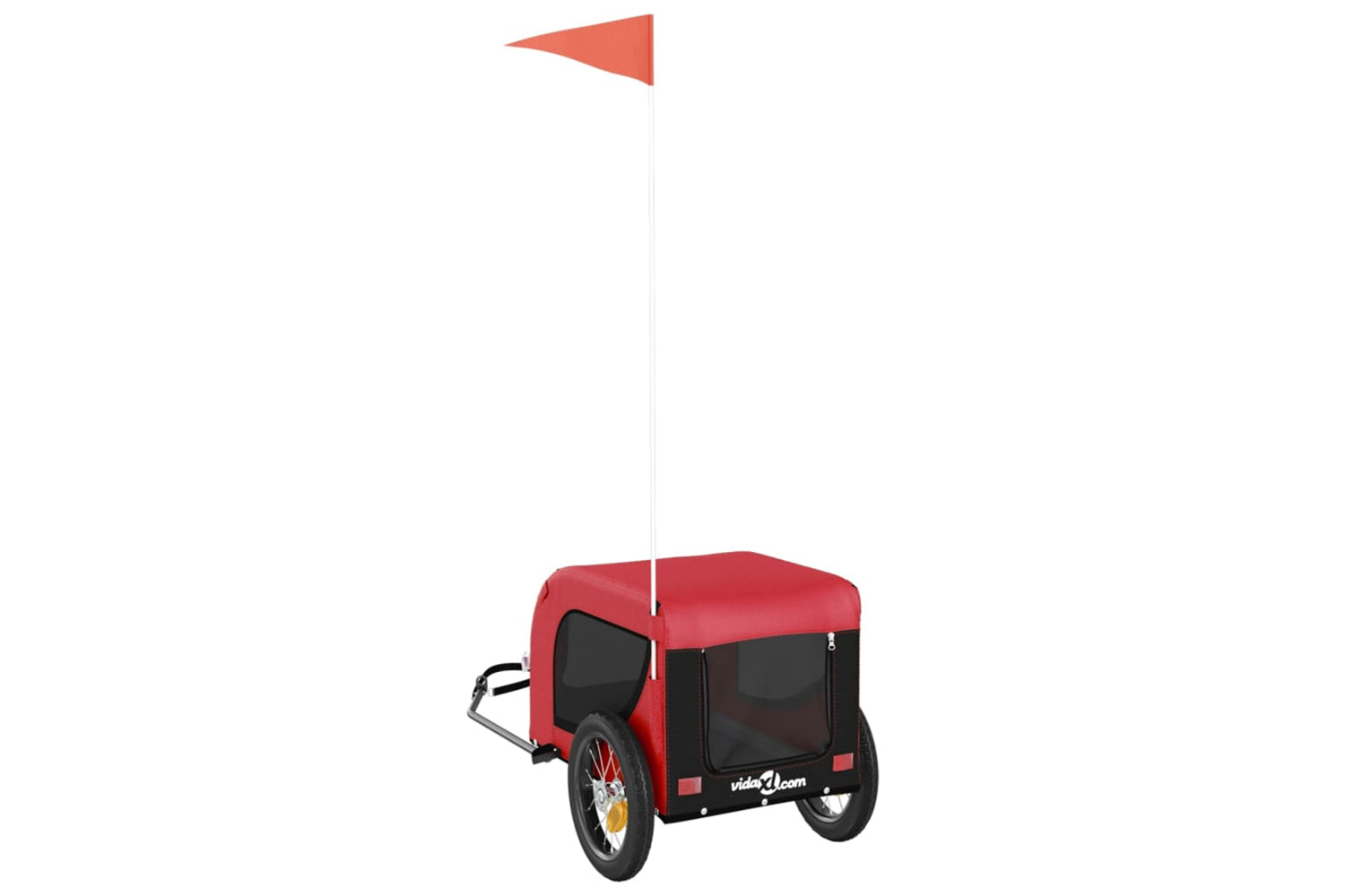 Vidaxl 93992 Pet Bike Trailer Red And Black Oxford Fabric And Iron-6