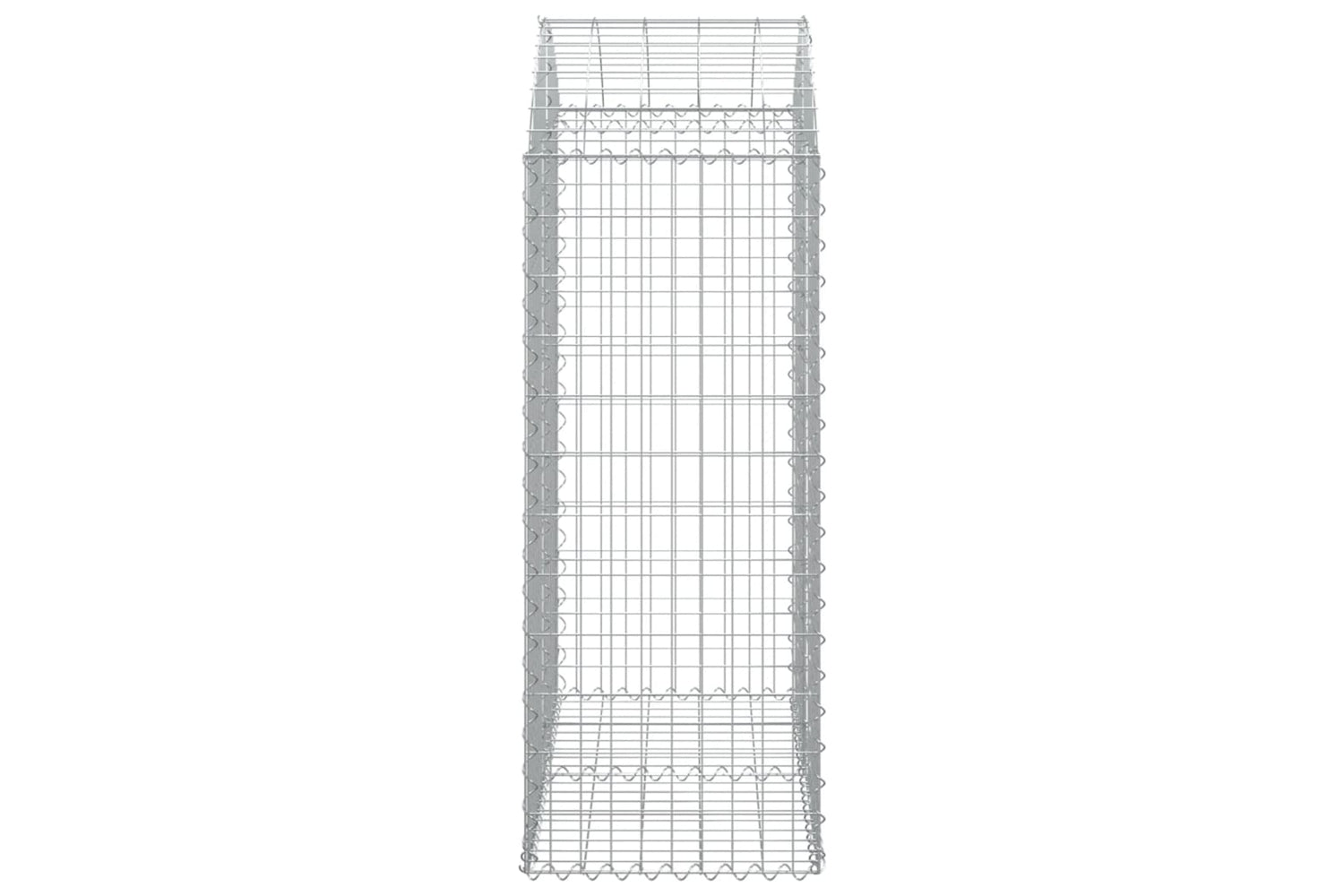 vidaXL 153436 Arched Gabion Basket 100x50x120/140cm Galvanised Iron-3