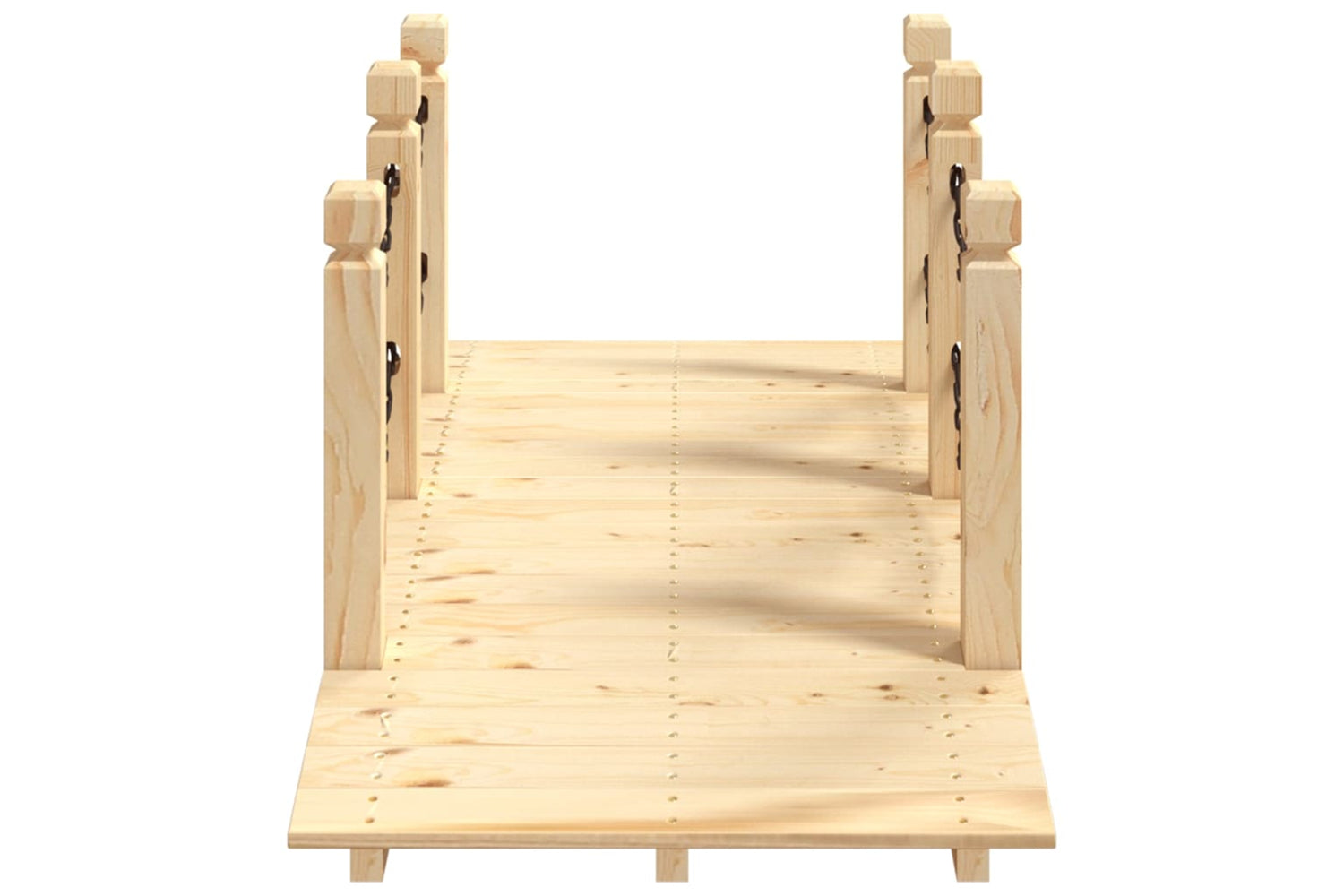 Vidaxl 363357 Garden Bridge With Chain Railings 150x67x56cm Solid Wood Spruce-3