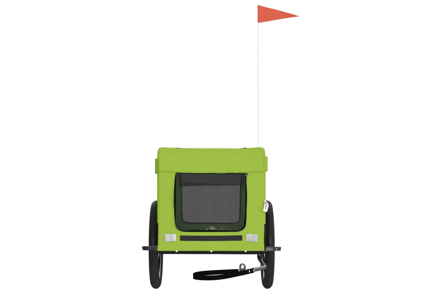 Vidaxl 93927 Pet Bike Trailer Green And Black Oxford Fabric And Iron-4