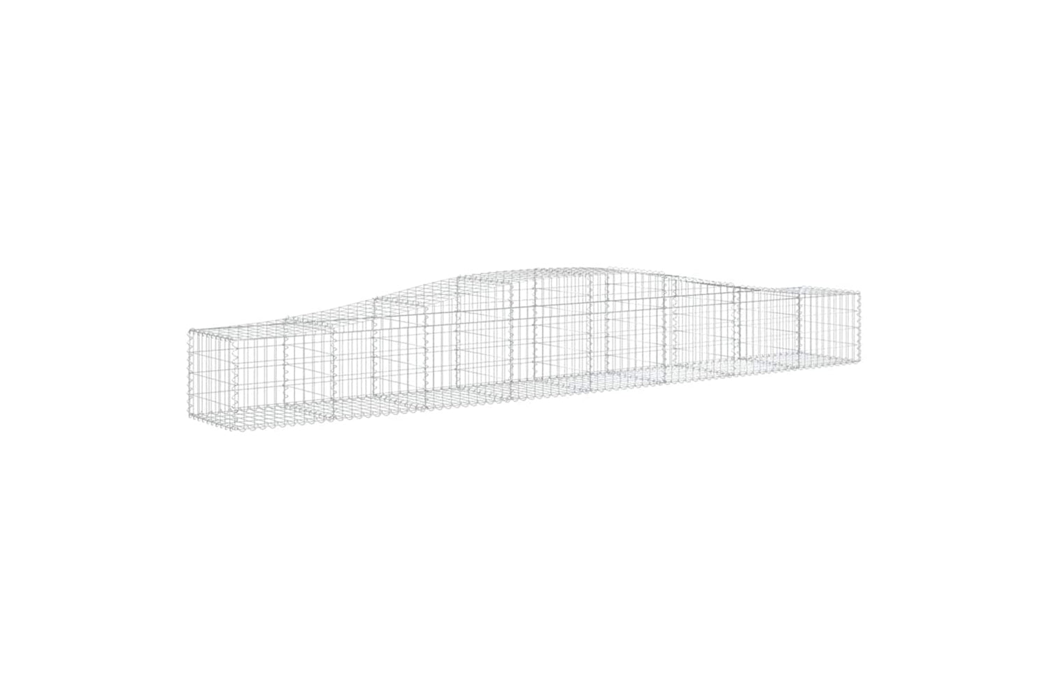 vidaXL 3145920 Arched Gabion Baskets 5 Pcs 400x50x40/60cm Galvanised Iron-2