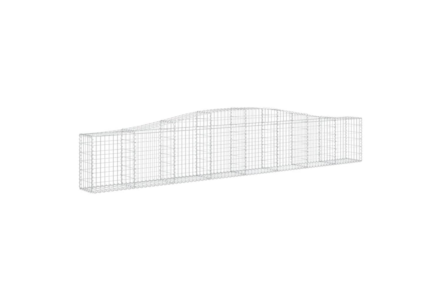 vidaXL 3145807 Arched Gabion Baskets 9 Pcs 400x30x60/80cm Galvanised Iron-2