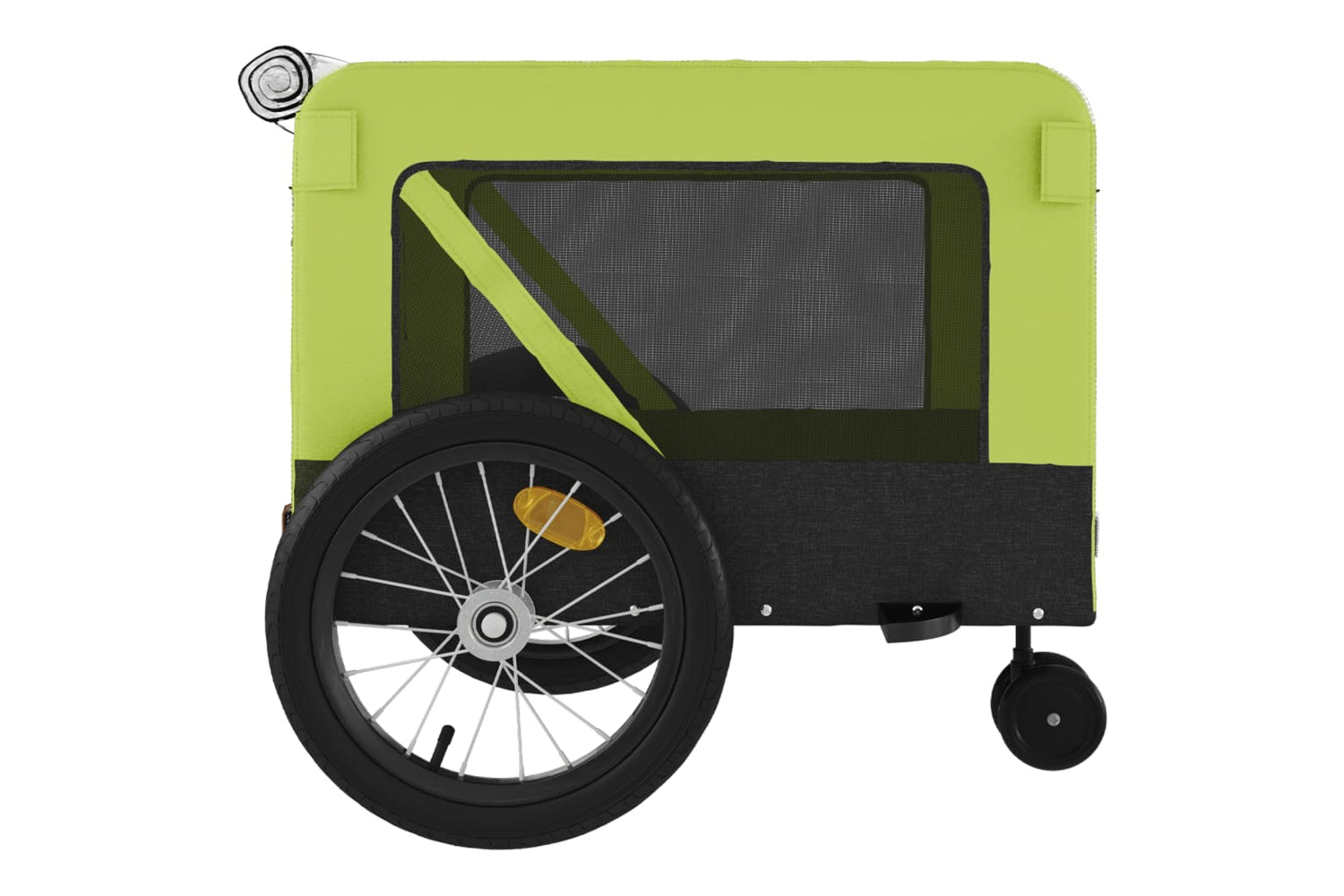 Vidaxl 93941 Pet Bike Trailer Green And Black Oxford Fabric And Iron-7