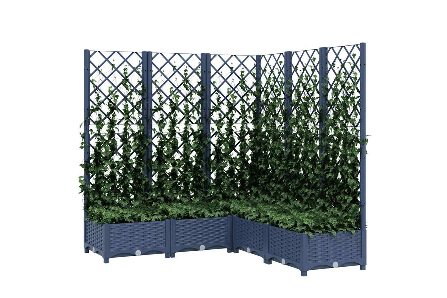 vidaXL Garden Planter With Trellis Dark Grey 120x120x121.5cm Pp-6