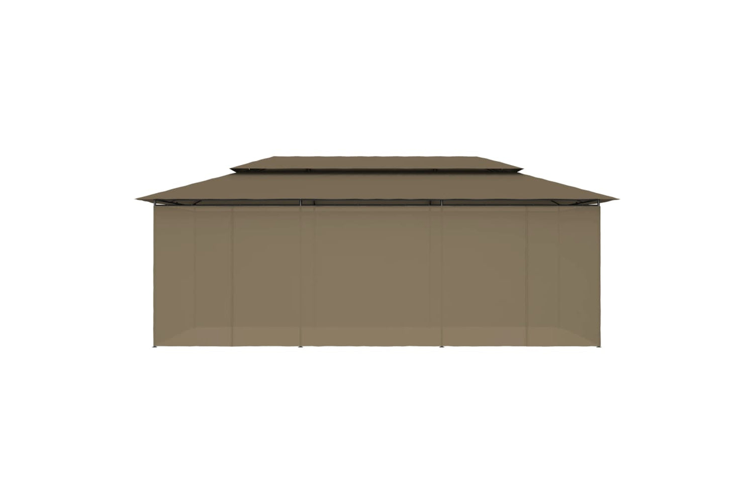 vidaXL 312247 Gazebo With Curtains 600x298x270cm Taupe 180 G/mÂ²-5