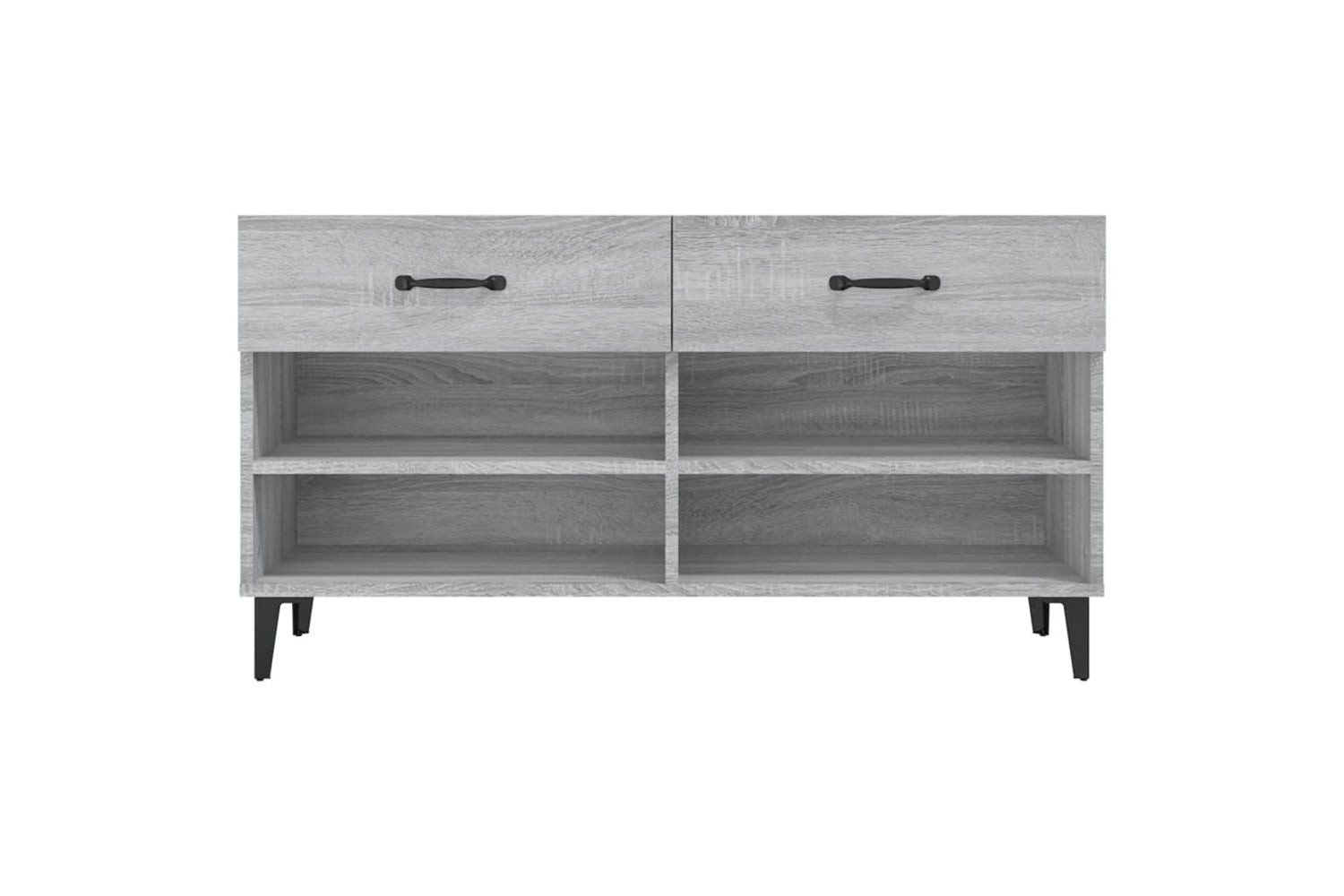 vidaXL 817571 Shoe Cabinet Grey Sonoma 102x35x55cm Engineered Wood-5