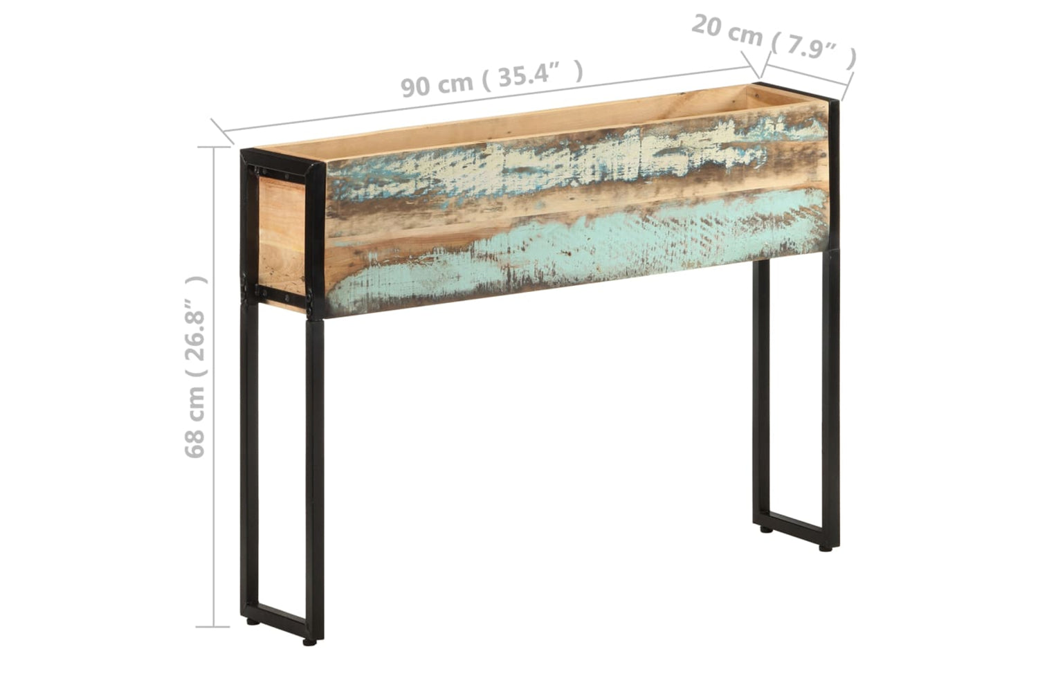 vidaXL 321940 Planter 90x20x68cm Solid Reclaimed Wood-5